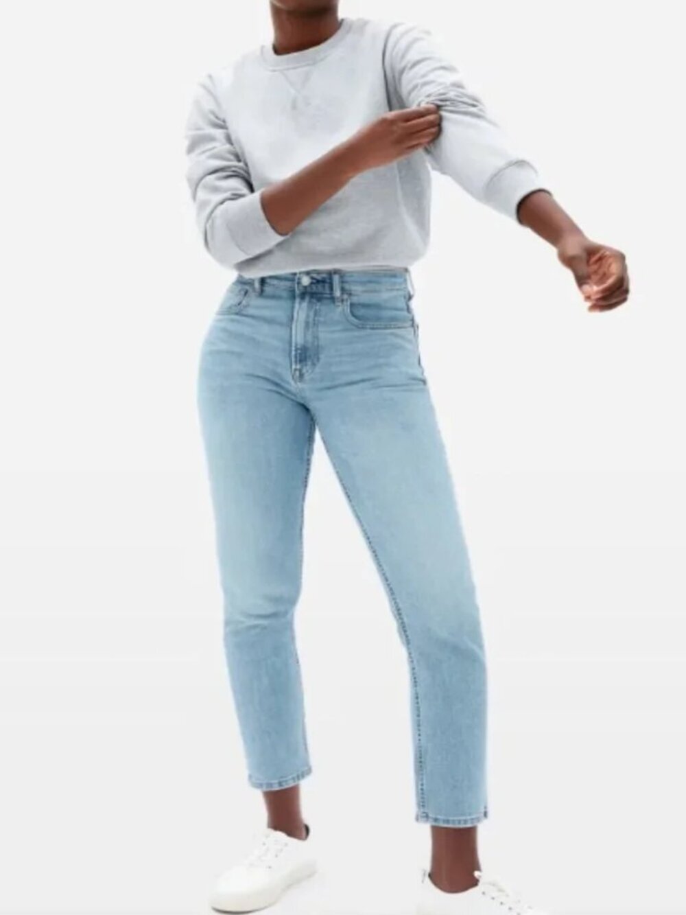 Everlane The Original Cheeky High Rise Straight Leg Jean in Light Sky - 31 Short